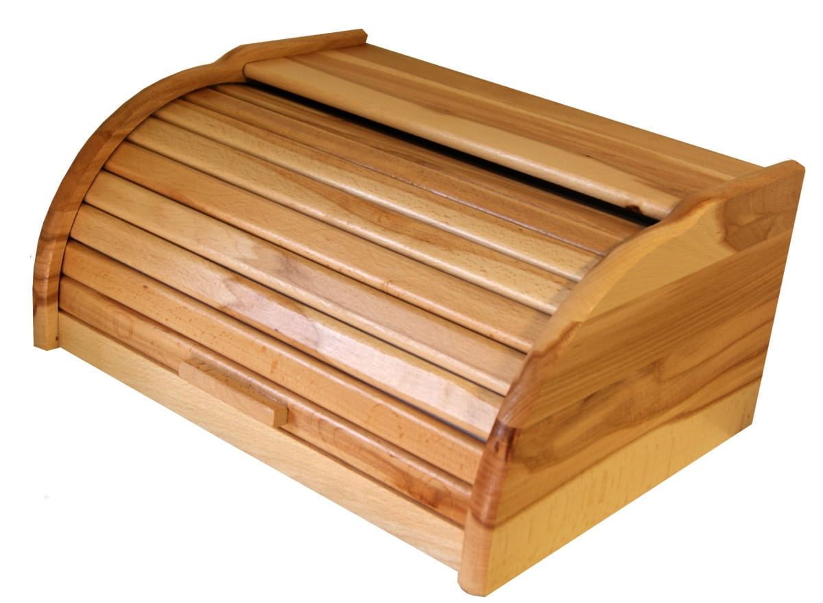 Wooden bread bin - selected wood | natural bread container | impregnated with oil | healthy heartwood | unique design