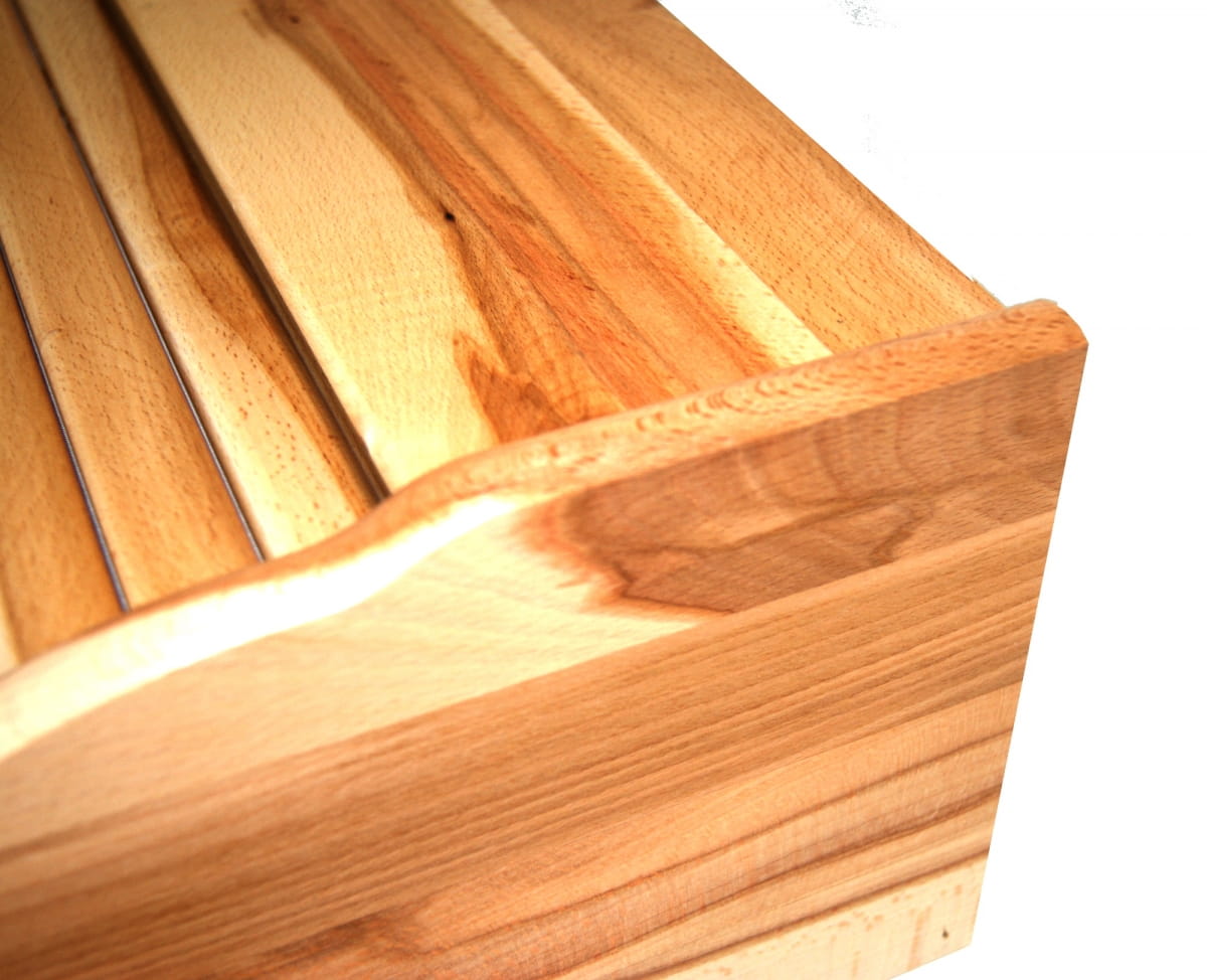 Wooden bread bin - selected wood | natural bread container | impregnated with oil | healthy heartwood | unique design