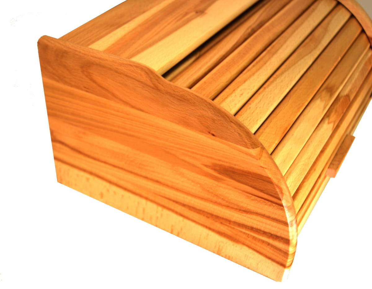 Wooden bread bin - selected wood | natural bread container | impregnated with oil | healthy heartwood | unique design