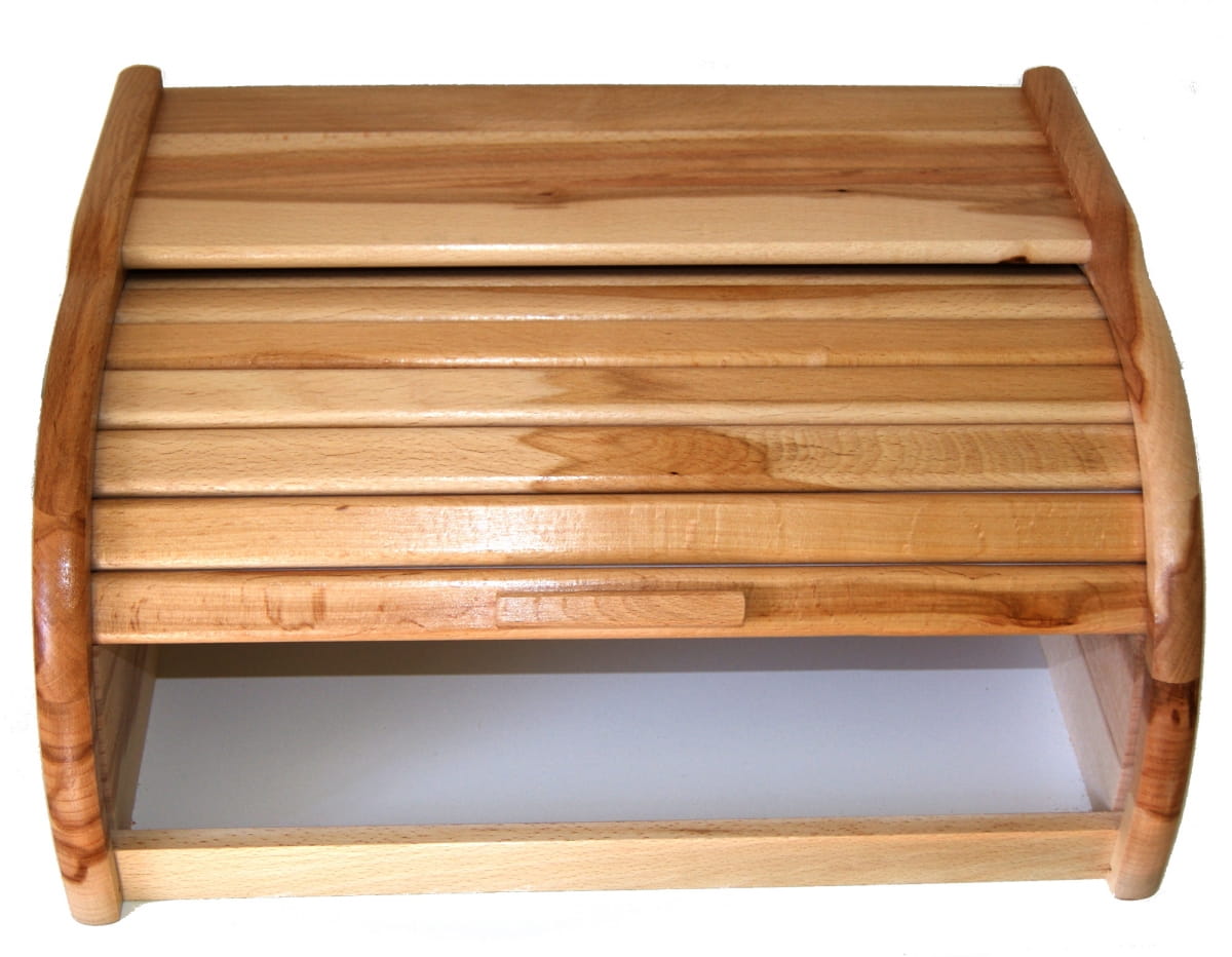 Wooden bread bin - selected wood | natural bread container | impregnated with oil | healthy heartwood | unique design