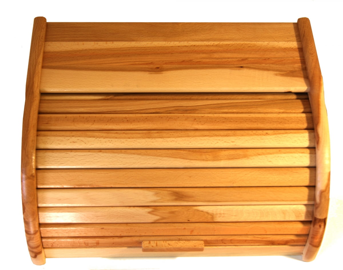 Wooden bread bin - selected wood | natural bread container | impregnated with oil | healthy heartwood | unique design