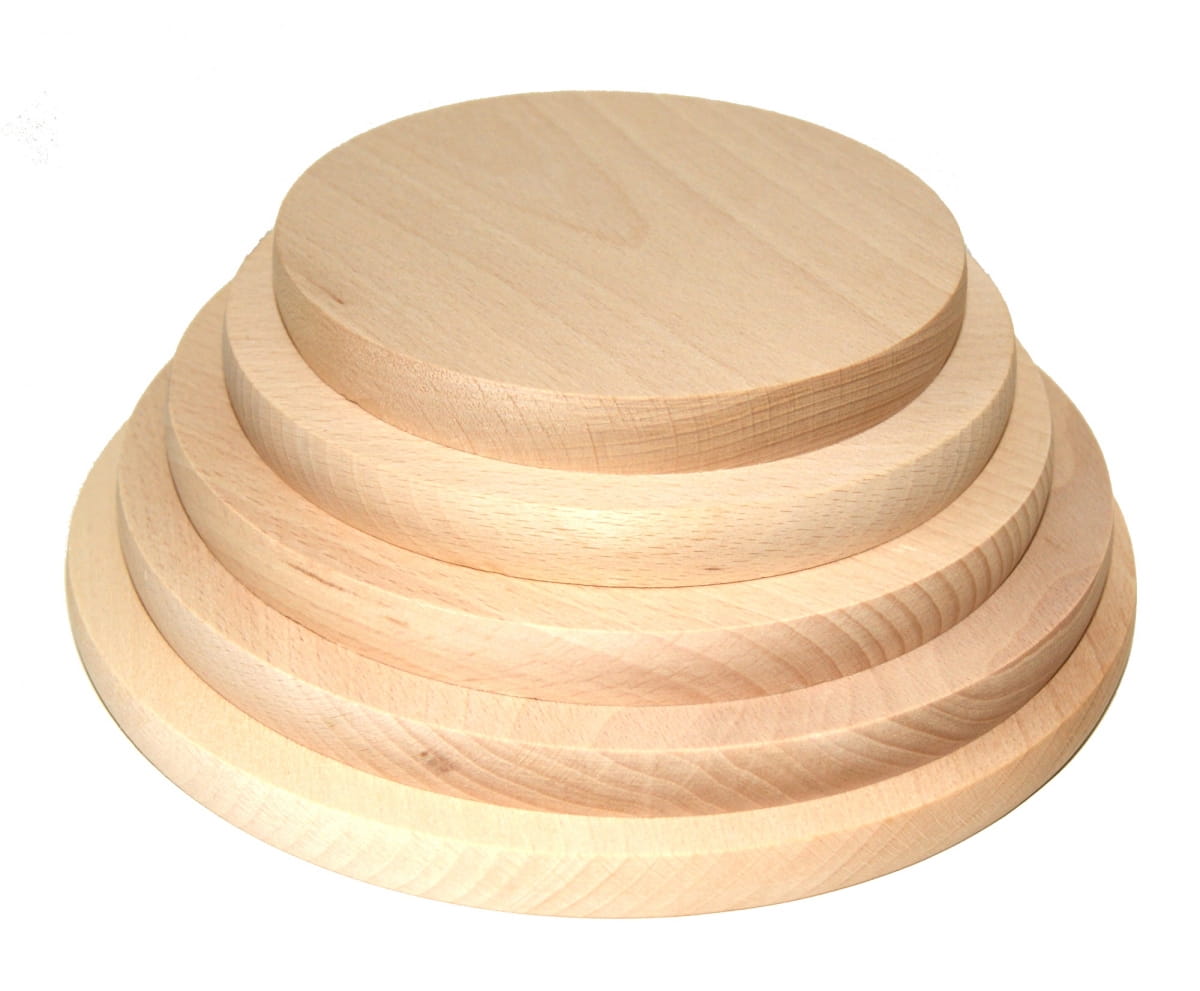 Rundes Holzschneidebrett 5-tlg. HIT | 5er Set Küchenbretter aus Holz | Runde Servierbretter | Küchenbretter-Set