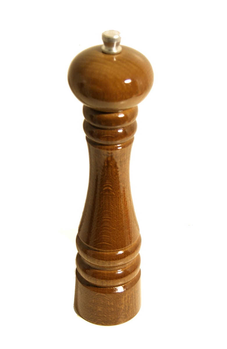 Moulin à poivre et sel avec mécanisme en acier, chêne 25 cm | moulin à épices en bois | moulin de cuisine manuel | mécanisme de broyage en acier