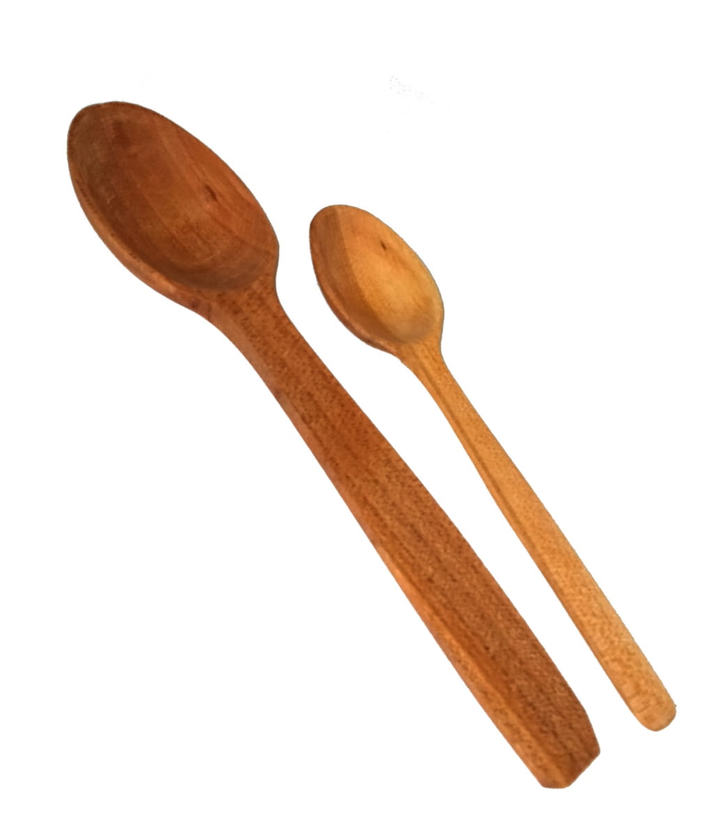 Cherry wood spoon 2 pcs medium set | wooden kitchen spoon | eco cooking spoon | natural kitchen accessories