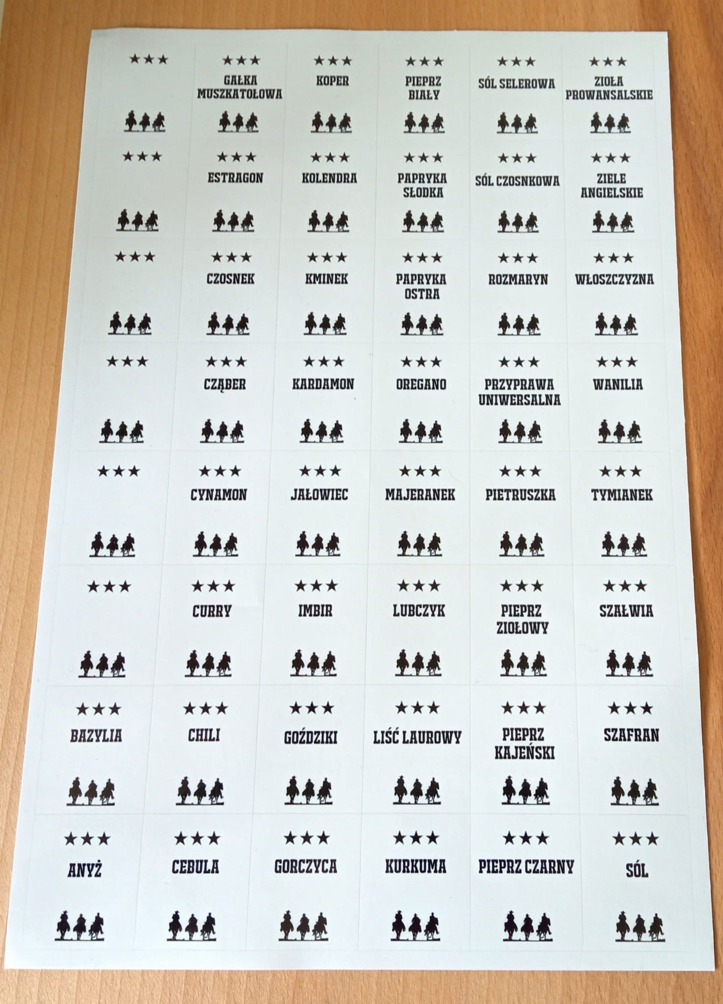Label stickers for spice jars 48 pcs | Stickers for kitchen containers | Self-adhesive spice labels | Kitchen organizers