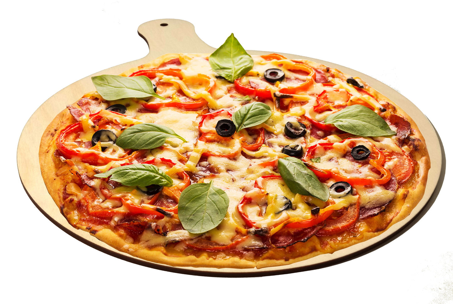 Łopata do pizzy - deska drewniana | szufla drewniana do pieczenia | taca drewniana do serwowania pizzy | akcesoria kuchenne do pizzy