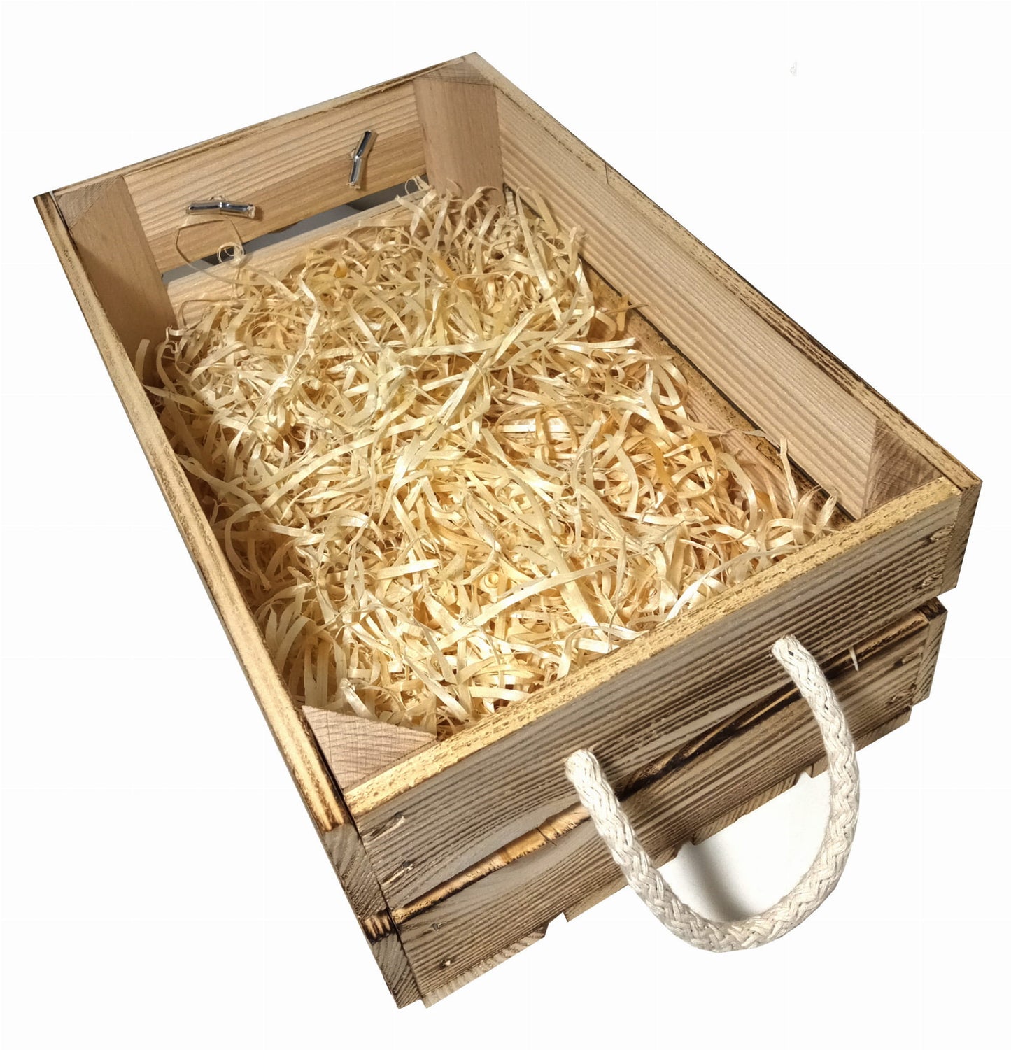Wood fired box + wood wool | wooden gift box | decorative gift box | eco-friendly gift packaging