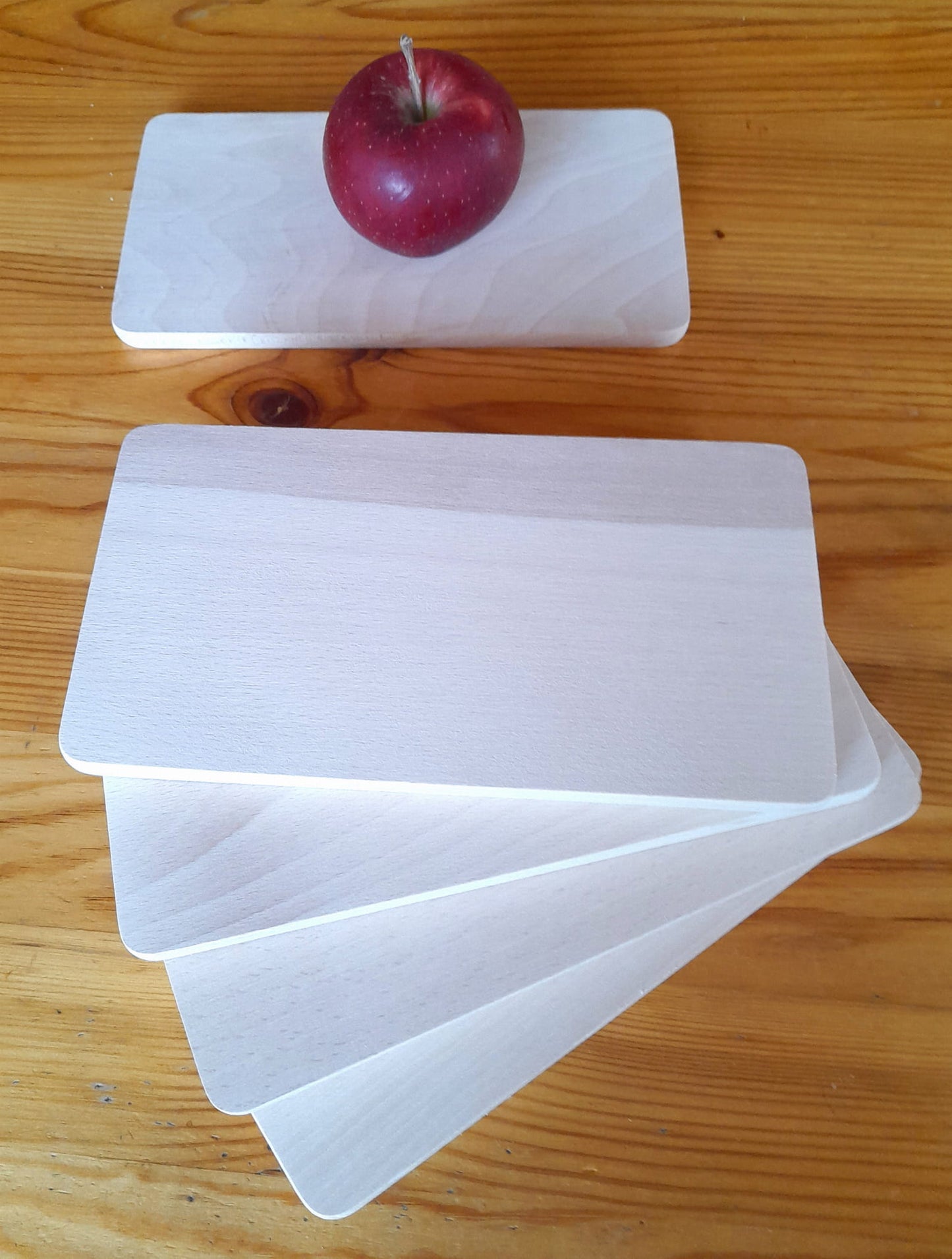 Frühstücksbrettchen 22 x 12 cm 3er Set | Küchenschneidebrett | Frühstücksbrettchen Set | Servierbrett aus Holz