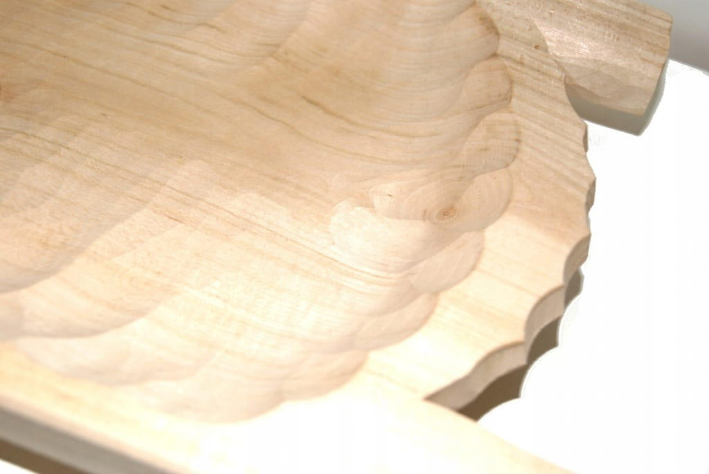 Carved wooden trough 70 cm | Trough for serving dishes | Wooden decorative bowl | Rustic dish for dishes and snacks