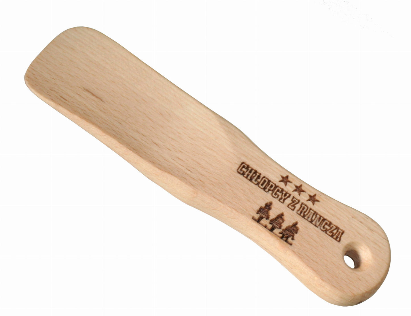 Łyżka do butów z drewna bukowego mini 15 cm | Mała drewniana łyżka do obuwia | Krótka bukowa łyżka do zakładania butów | Naturalne drewno