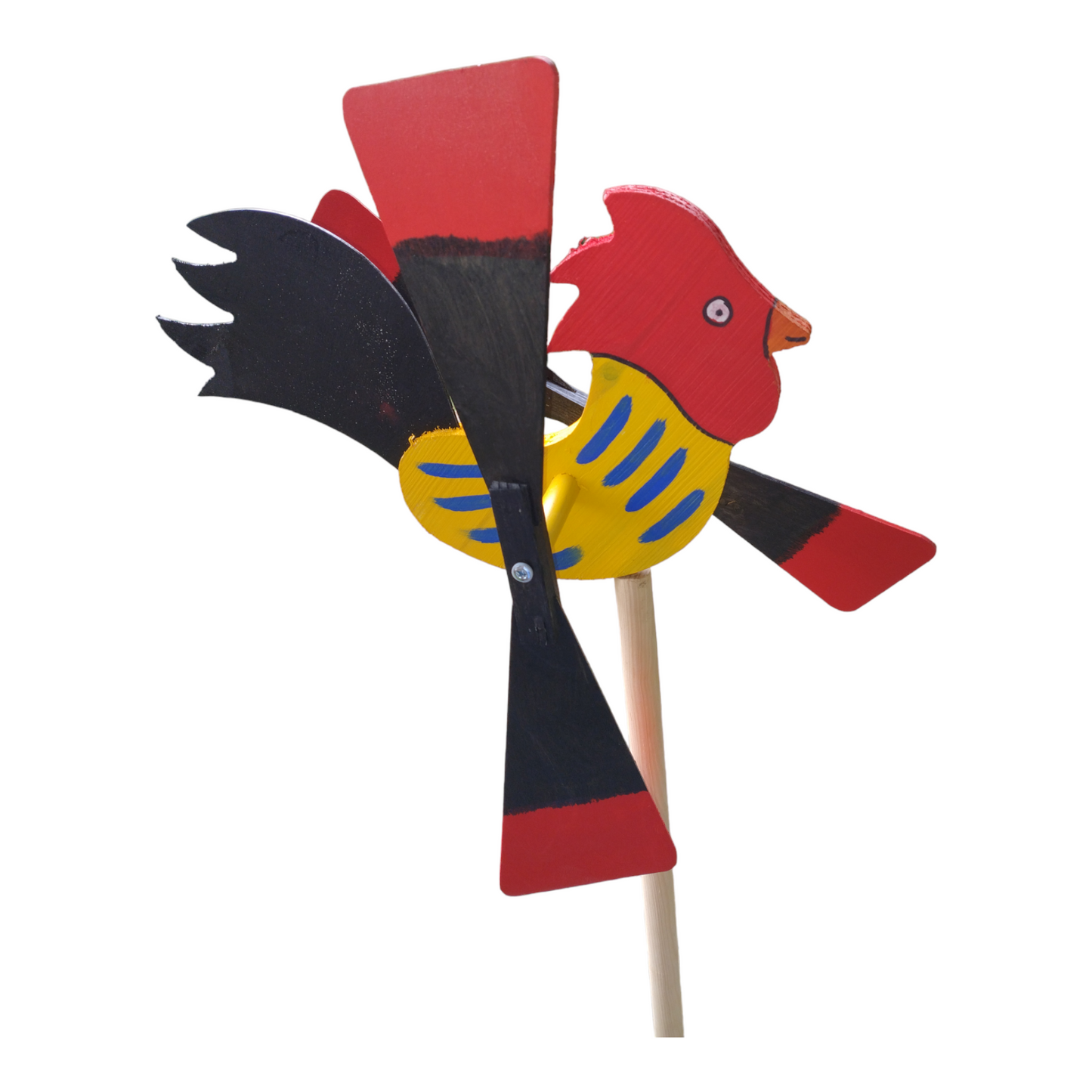 Garden windmill LARGE 47 cm rooster | Decorative bird scarer | Decorative windmill | Garden protection against birds | Garden decoration