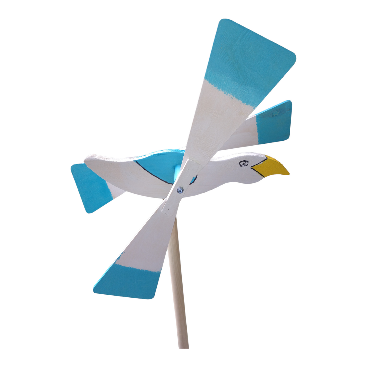 Garden windmill LARGE 47 cm seagull | Bird repellent windmill | Garden decoration | Garden bird repellent | Decorative windmill