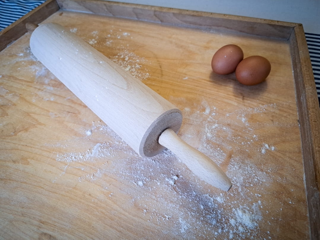 Dickes Nudelholz, Länge 52 cm | Küchen-Nudelholz aus Holz | solides Back-Nudelholz | traditionelles Nudelholz | Tortenroller