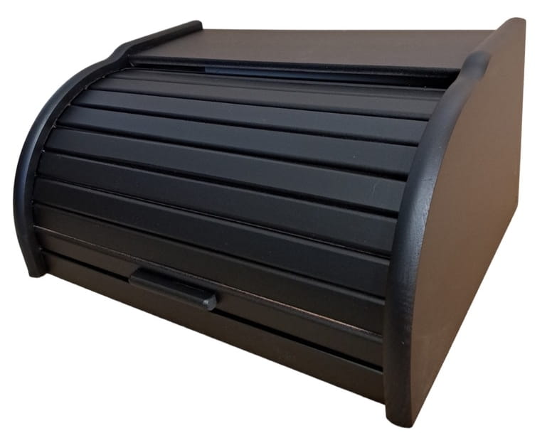 Wooden bread box - beech black | bread container | wooden bread box | black beech bread box | kitchen bread box