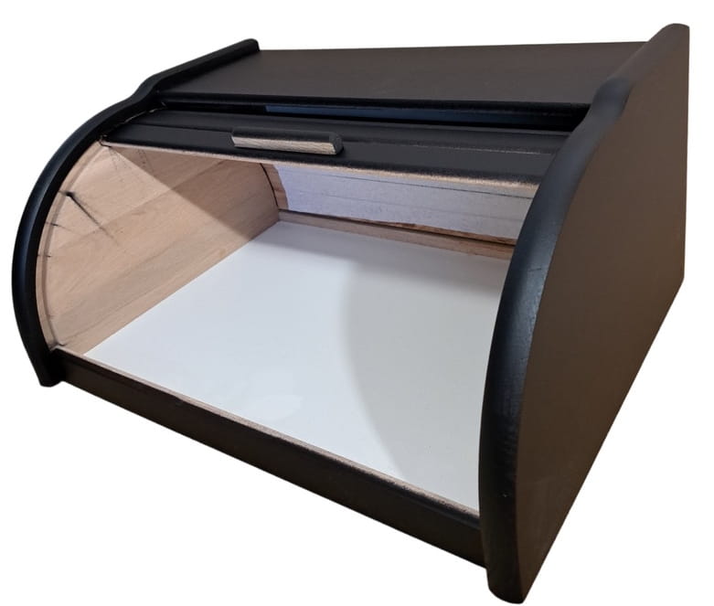 Wooden bread box - beech black | bread container | wooden bread box | black beech bread box | kitchen bread box