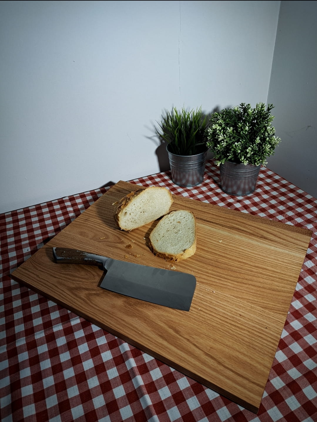 Board for cutting or kneading dough - oak wood 49 cm | Mini kitchen pastry board | Wooden board for rolling and kneading dough