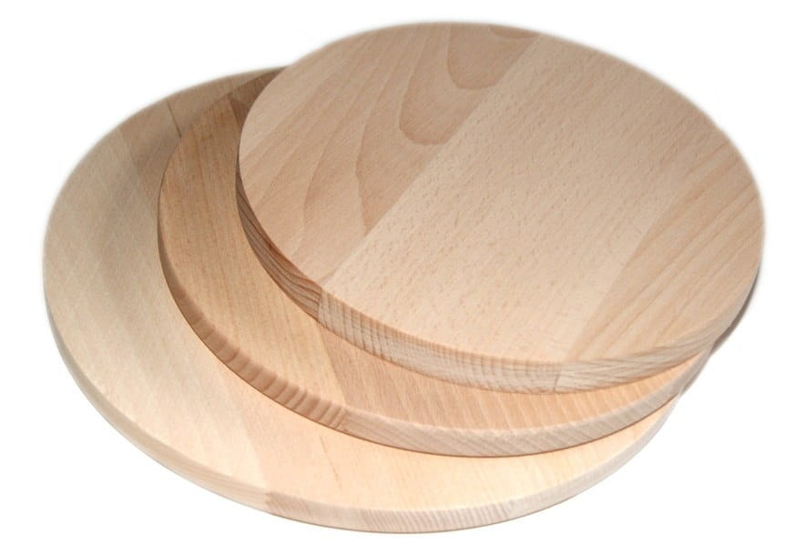 Round wooden cutting board 3 pcs HIT | set of kitchen boards | wooden serving discs | set of food cutting boards