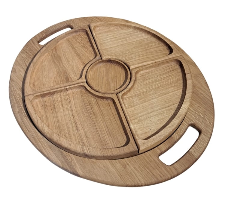 Käse- und Aufschnitt-Servierbrett 6-teilig | Snackset | Käse- und Aufschnittplatte | Servierplatte aus Holz | 6-teiliges Set