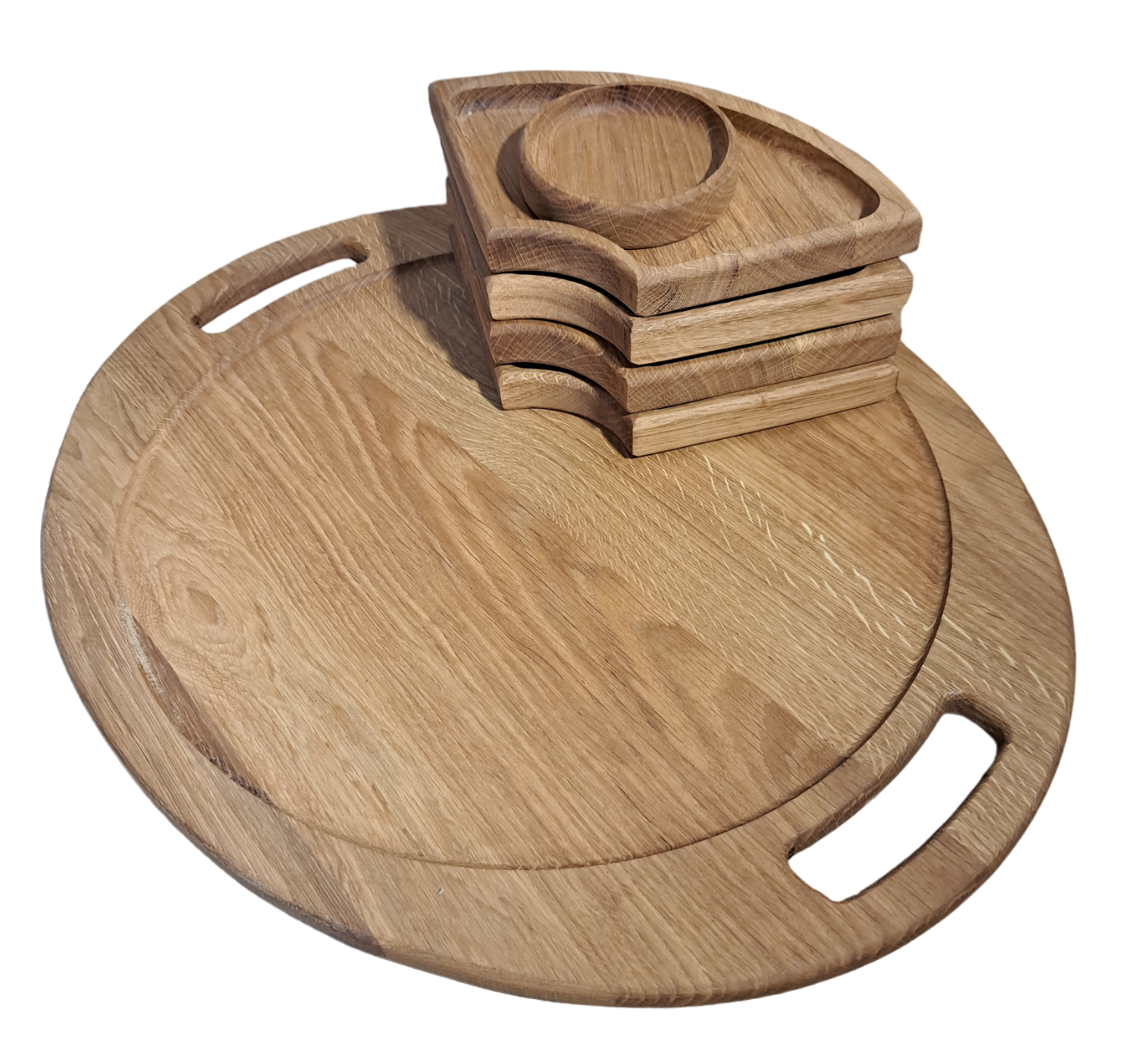 Käse- und Aufschnitt-Servierbrett 6-teilig | Snackset | Käse- und Aufschnittplatte | Servierplatte aus Holz | 6-teiliges Set