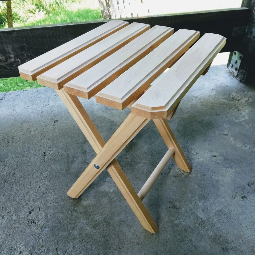 Unpainted wooden folding chair | Natural wooden folding chair | Unvarnished wooden folding chair | Eco wooden chair