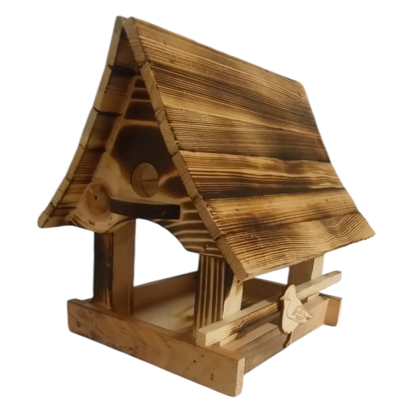 Small wooden bird feeder | Wooden birdhouse | Mini wooden bird feeding station | Garden birdhouse
