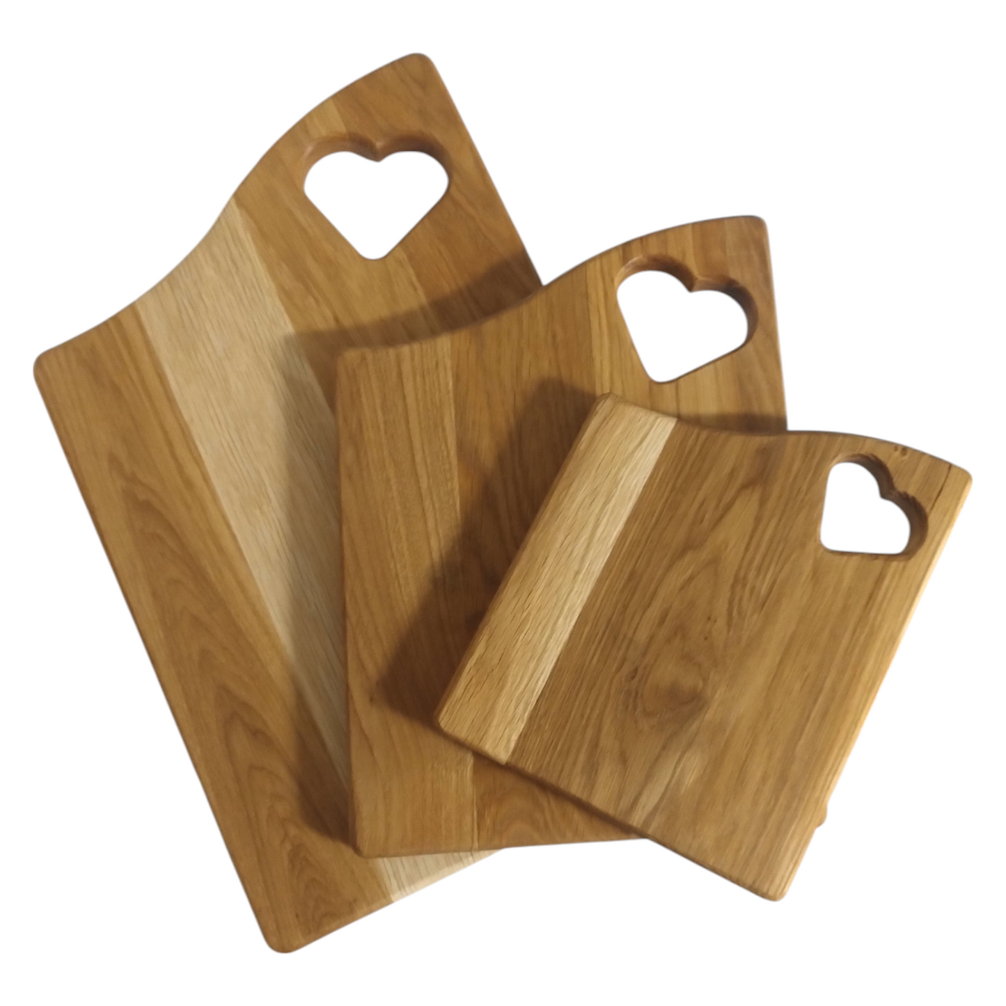 Oak chopping board set of 3 with stand | Wooden kitchen boards set | Oak serving boards | Natural chopping boards