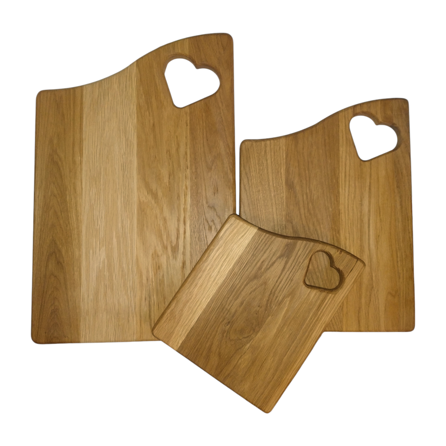 Oak chopping board set of 3 with stand | Wooden kitchen boards set | Oak serving boards | Natural chopping boards