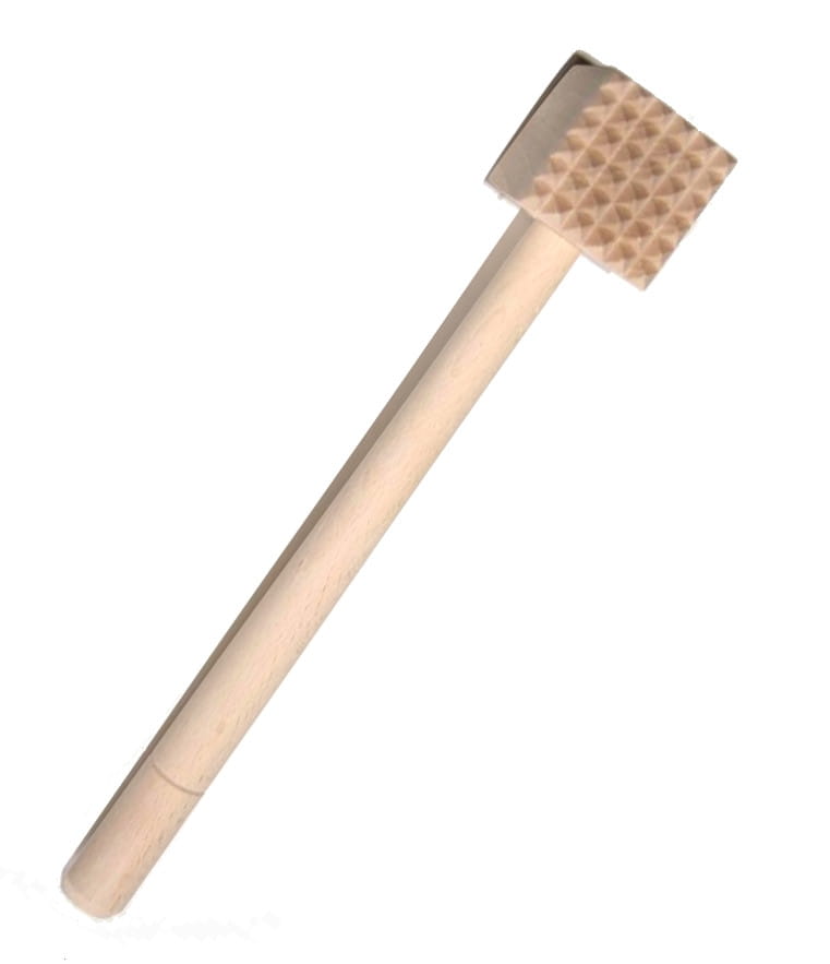 Fleischklopfer aus Holz Quadratisch 30 cm | Küchenstößel aus Holz | Fleischklopfer aus Holz | Küchenhammer aus Holz 30 cm