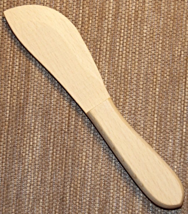 Butter and lard knife with handle 17 cm - oiled | wooden spreading knife | breakfast knife | kitchen knife | spread and cheese knife
