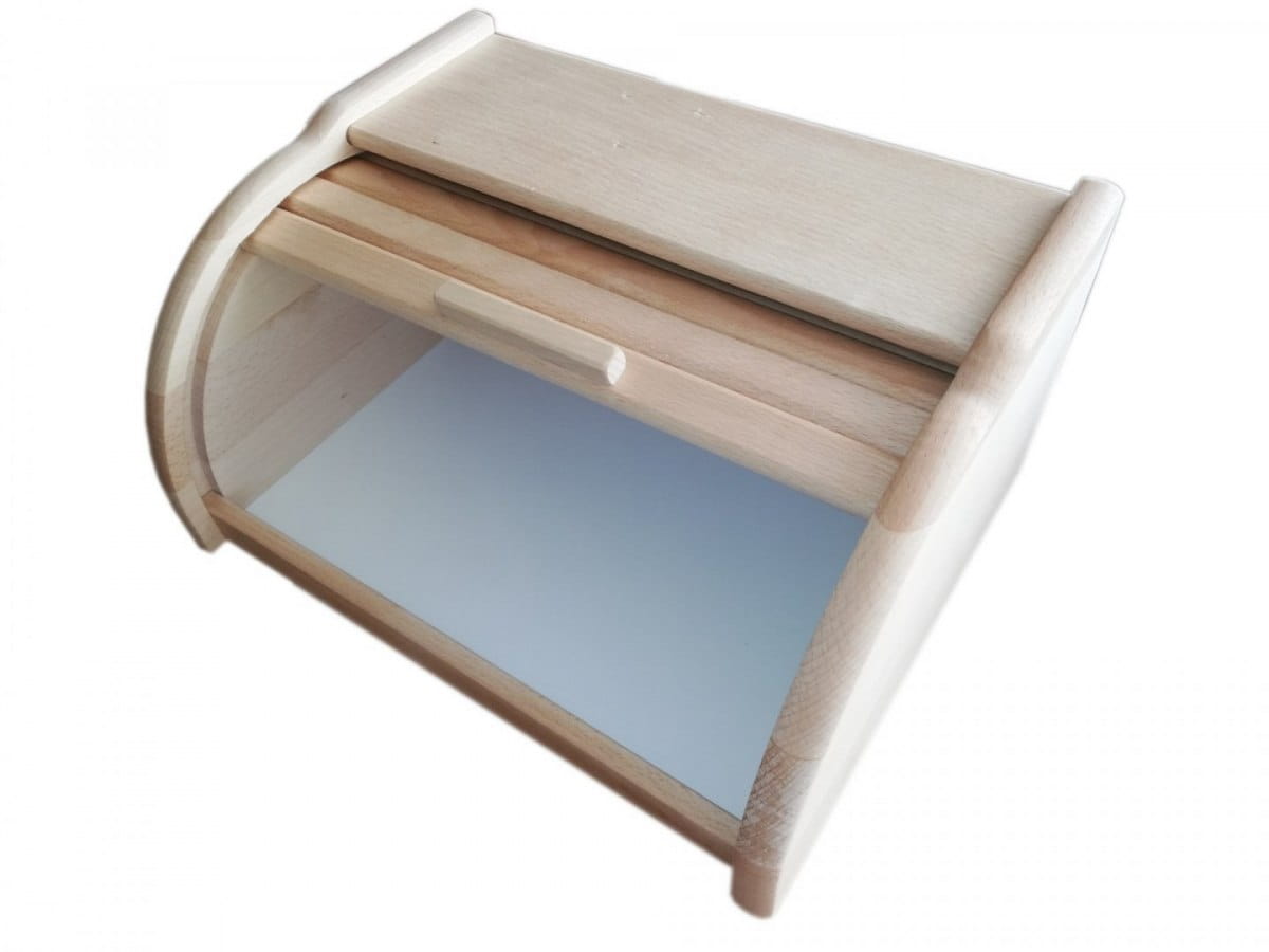 Boîte à pain en bois - grande, brute, naturelle | conteneur à pain | caisse à pain en bois | organisateur de cuisine écologique | bread box