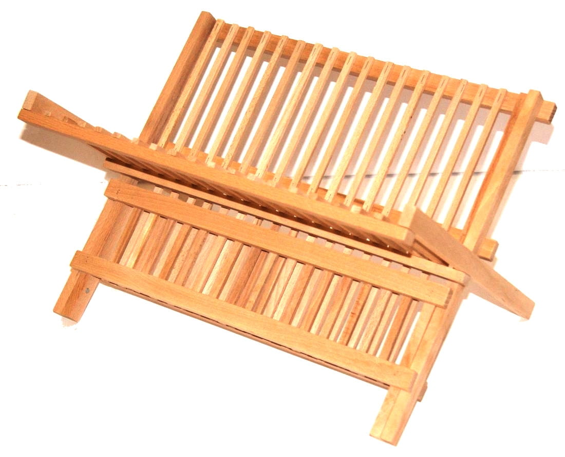 Wooden dish drainer or newspaper stand | Multifunctional kitchen drainer | Wooden organizer | Eco plate and newspaper stand