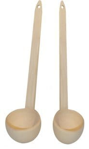 Schöpfkelle, Holzkelle 53 cm | Großer Kessellöffel | Holzschaufel für Feldküche | Kochkelle aus Holz