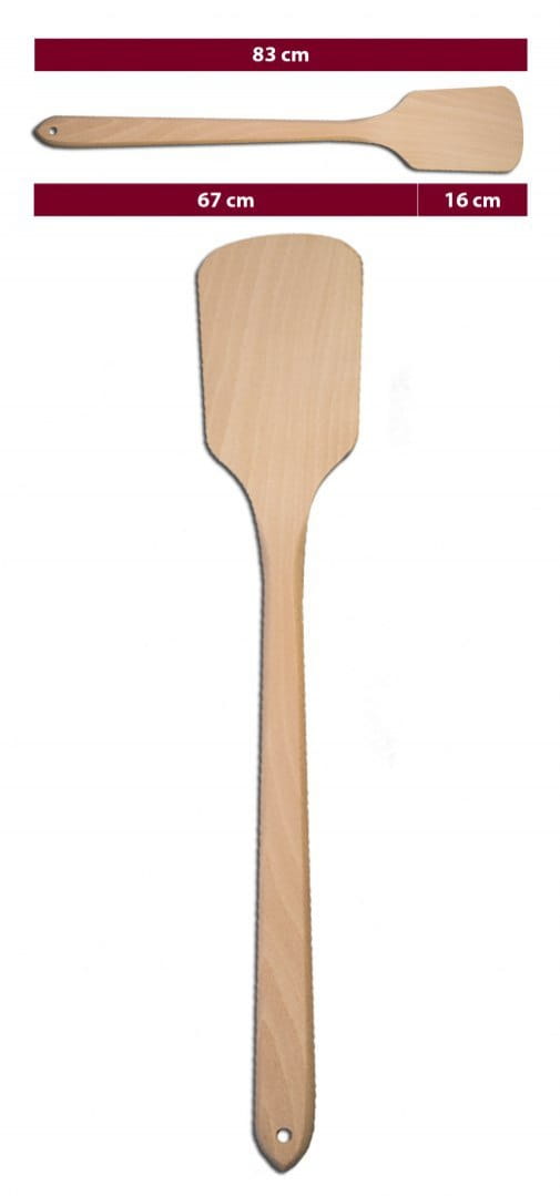 Spatule de cuisine de camp ou de chaudière, hêtre 80 cm OW | cuillère en bois de cuisine | spatule gastronomique | louche en bois pour mélanger