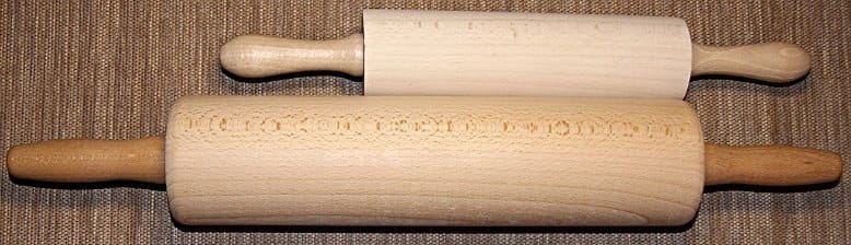 Dickes Nudelholz, Länge 52 cm | Küchen-Nudelholz aus Holz | solides Back-Nudelholz | traditionelles Nudelholz | Tortenroller