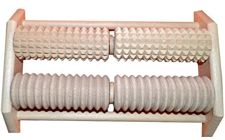 Wooden foot massager - quadruple | foot massage roller | wooden massage roller | foot roller massager | relaxation massager