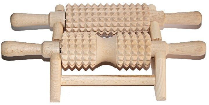 Wooden foot and body massager double | wooden massage roller | relaxation massager | foot and body massage roller | eco massager