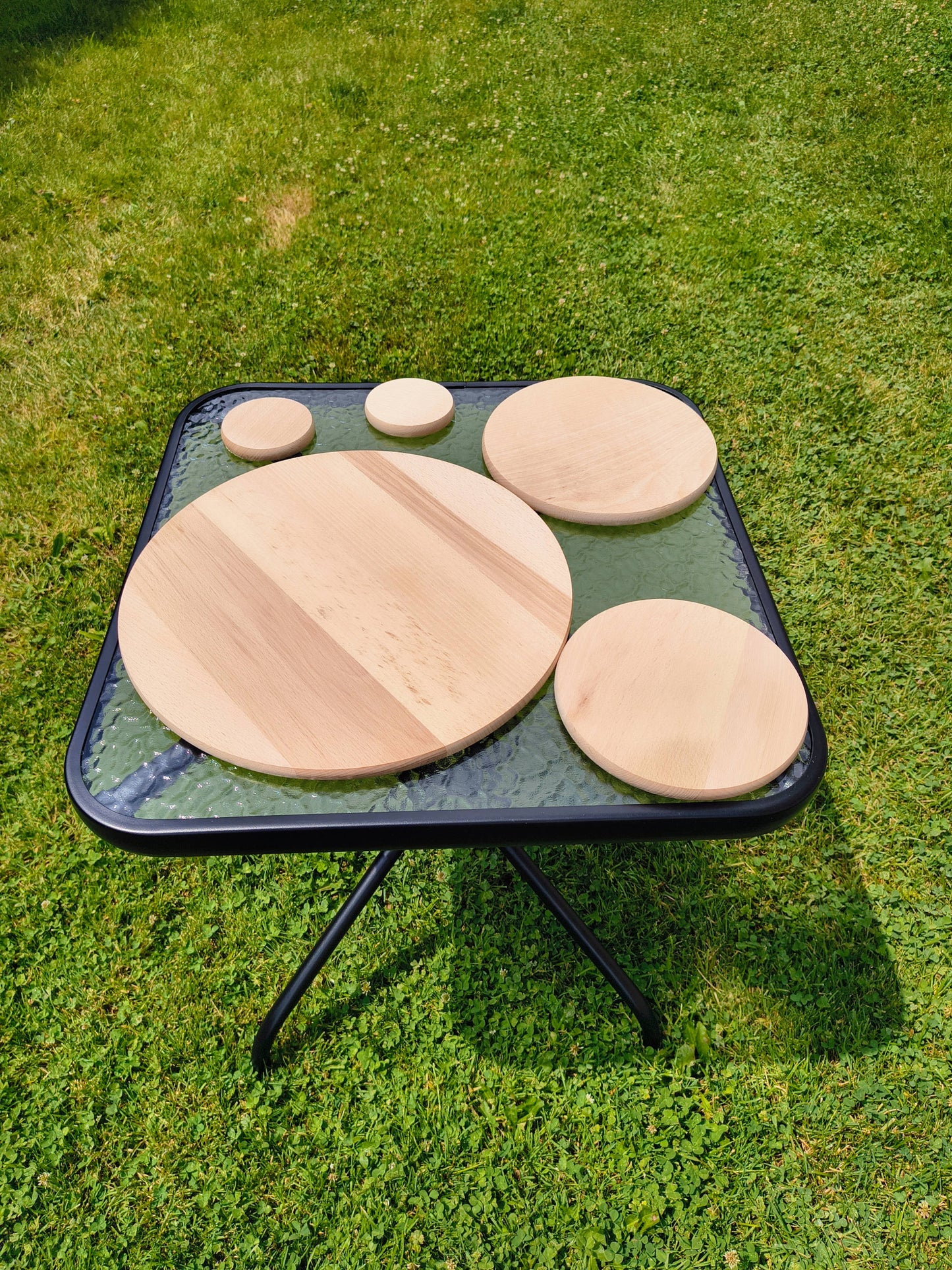 Planche à découper en bois ronde 40 cm | Planche à servir la pizza