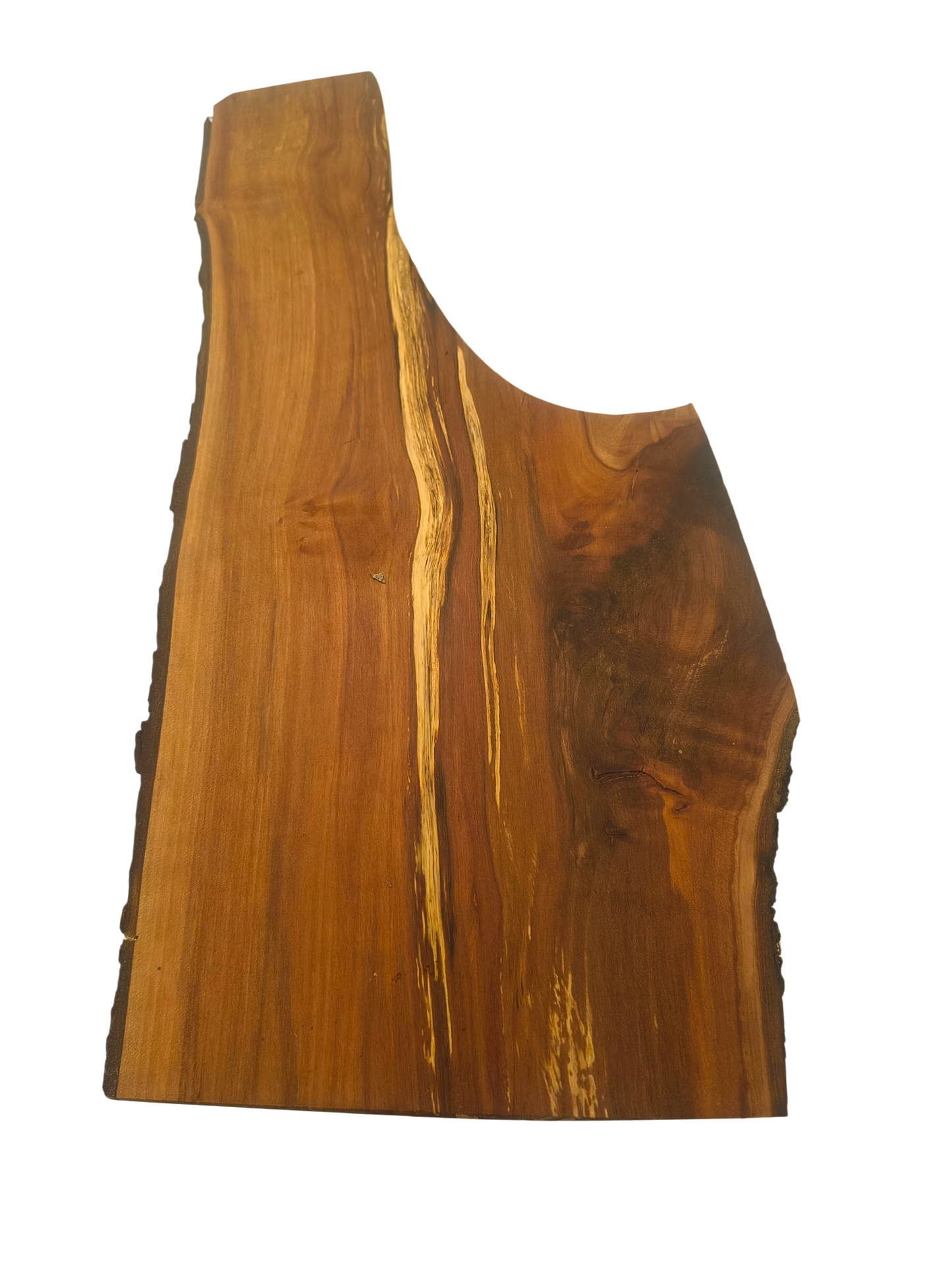 Deska z jabłoni | Deska z drewna jabłoniowego – unikatowa, olejowana, okorowana, naturalna, idealna do kuchni i serwowania