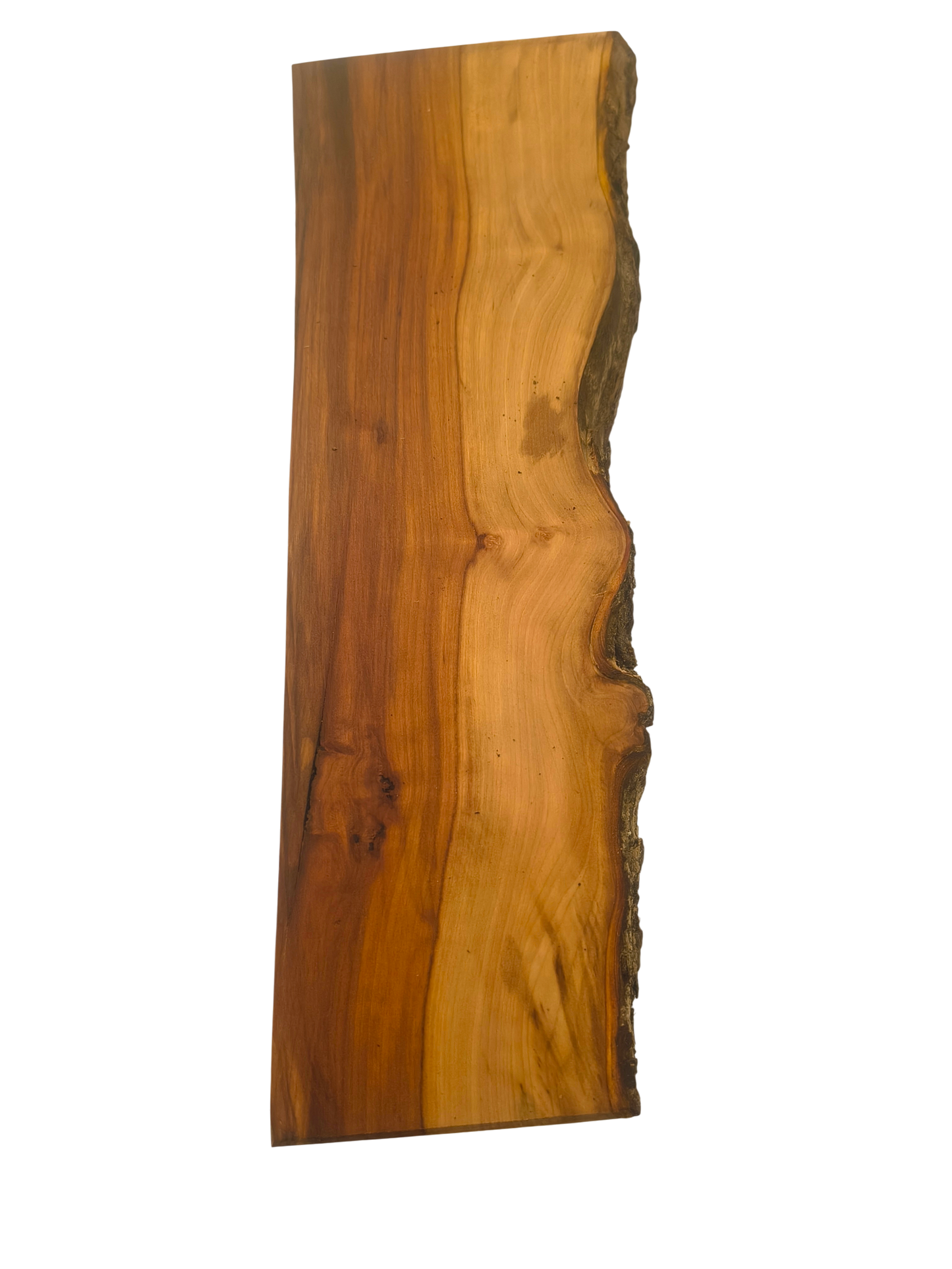 Deska z jabłoni | Deska z drewna jabłoniowego – unikatowa, olejowana, okorowana, naturalna, idealna do kuchni i serwowania