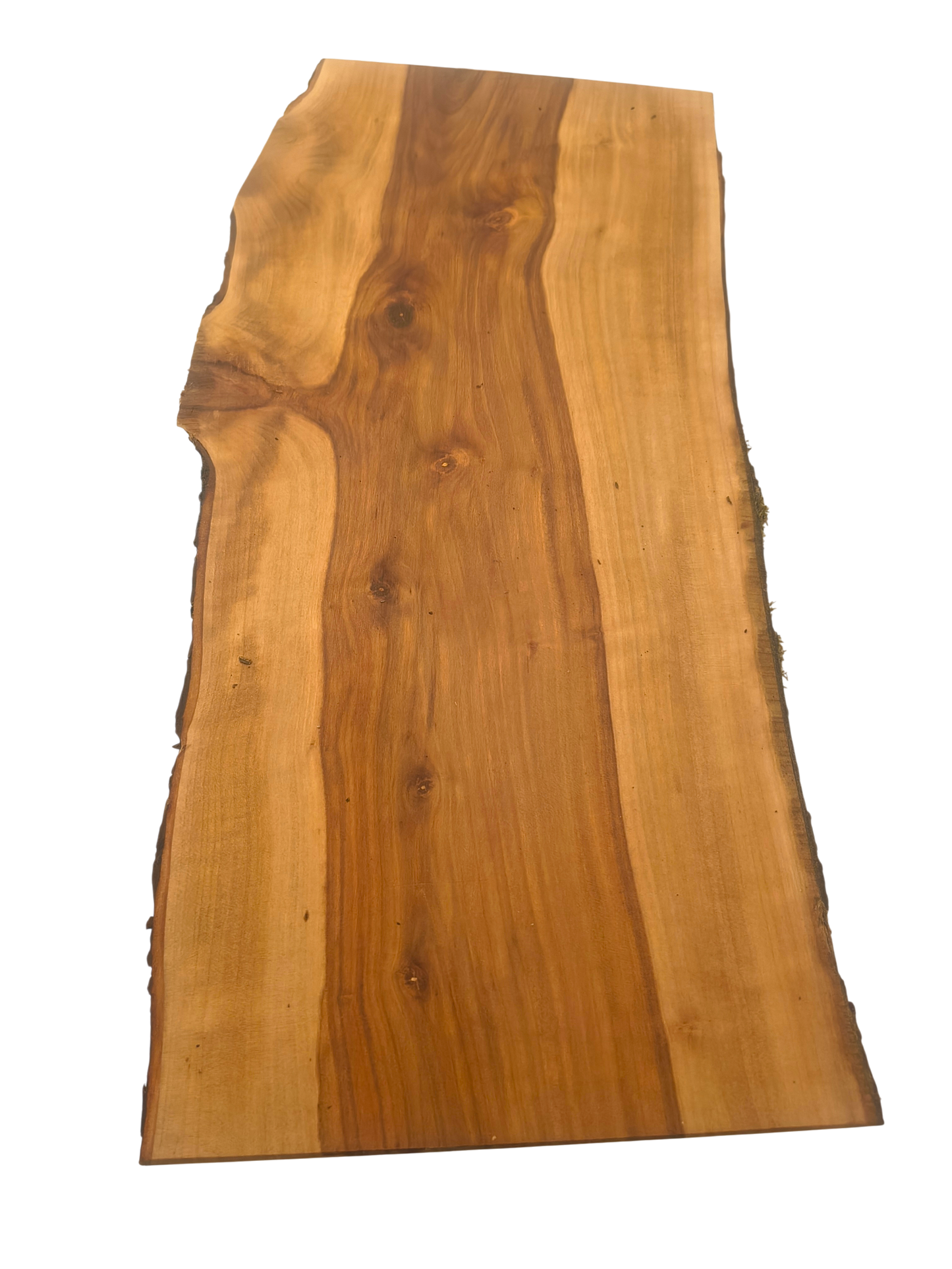 Deska z jabłoni | Deska z drewna jabłoniowego – unikatowa, olejowana, okorowana, naturalna, idealna do kuchni i serwowania