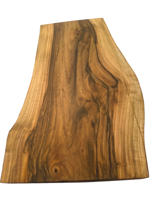 Deska z orzecha | Deska z drewna orzecha włoskiego – unikatowa, olejowana, okorowana, naturalna, idealna do kuchni i serwowania