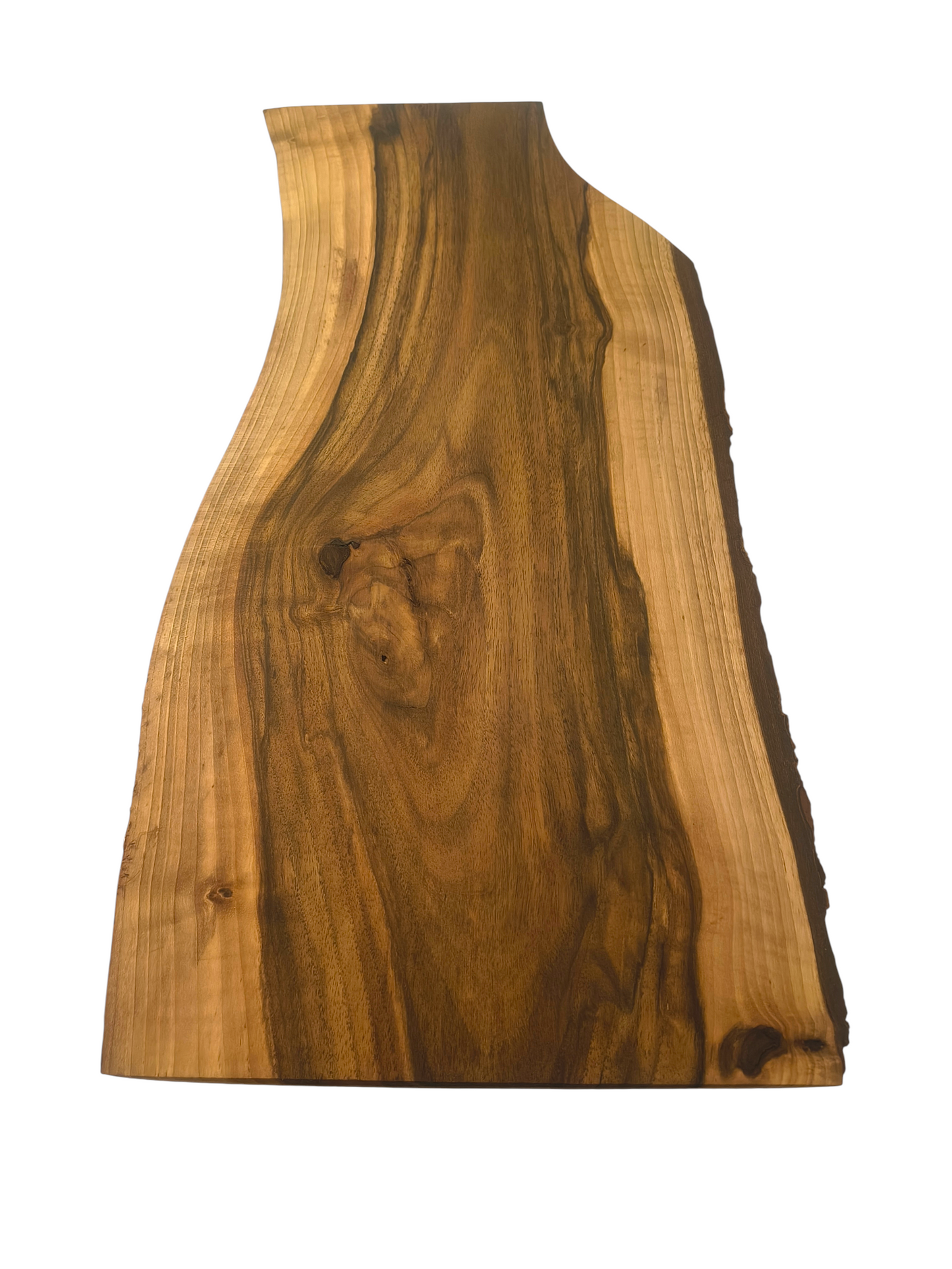 Deska z orzecha | Deska z drewna orzecha włoskiego – unikatowa, olejowana, okorowana, naturalna, idealna do kuchni i serwowania