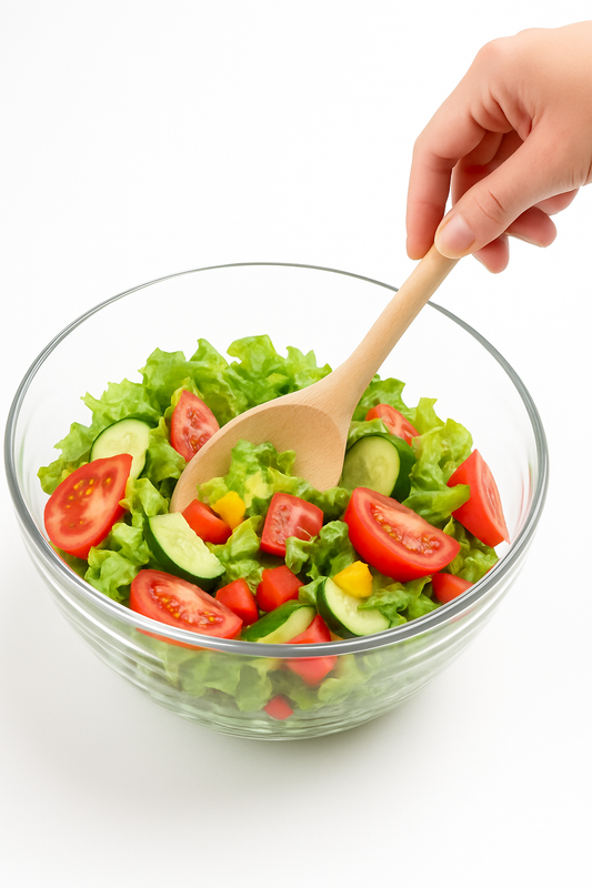 Chłopcy z Rancza / Ranch Boys Łyżka szwedzka owalna mieszająca sałatkę warzywną w szklanej misce