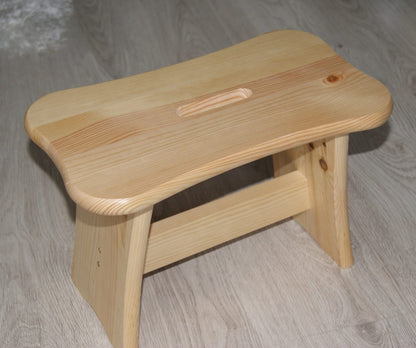 Wooden ryczka screwed Stool chair | Wooden stool assembled | Wooden stool for sitting | Stable wooden chair