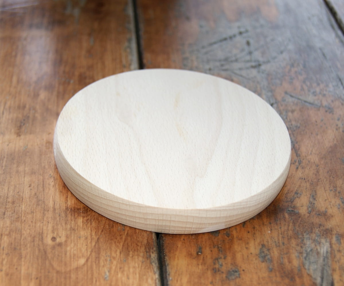 Deska podkładka podstawka z drewna 5 szt 12x1,5 cm | drewniana podkładka | podstawka pod kubek | deska ochronna | okrągła podstawka drewniana