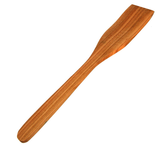 Łopatka z drewna czereśniowego zwykła 29 cm | Drewniana łopatka kuchenna | Naturalna szpatułka do gotowania | Ekologiczna łopatka do patelni