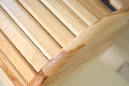 Wooden bread bin - selected wood | natural bread container | impregnated with oil | healthy heartwood | unique design