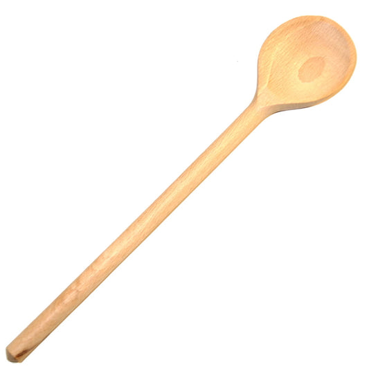 Łyżka drewniana Okrągła do musztardy 38 mm - 20 cm | Drewniana łyżeczka do sosów | Łyżka kuchenna drewniana | Naturalna łyżka do przypraw