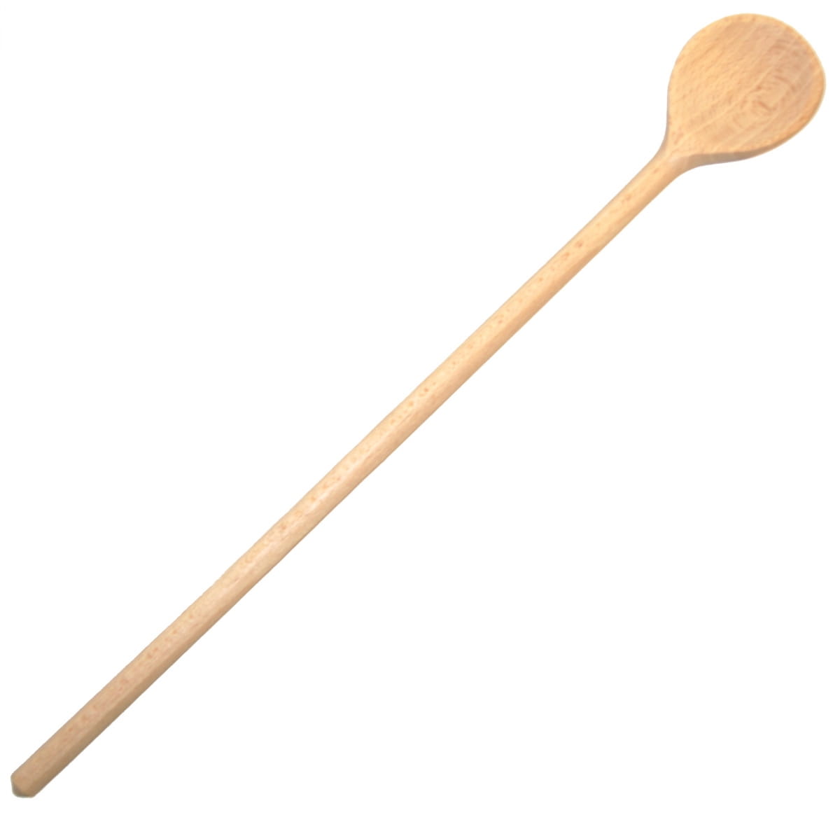 Łyżka drewniana okrągła do musztardy 38 mm - 30 cm | Drewniana łyżka do sosów i dipów | Ekologiczna łyżka kuchenna | Drewno naturalne