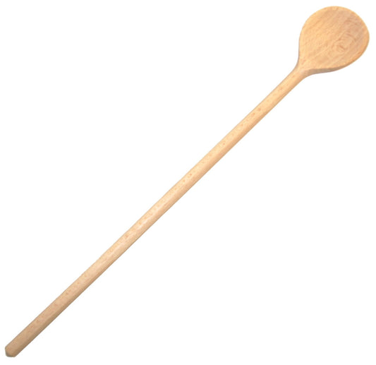 Łyżka drewniana okrągła do musztardy 38 mm - 30 cm | Drewniana łyżka do sosów i dipów | Ekologiczna łyżka kuchenna | Drewno naturalne